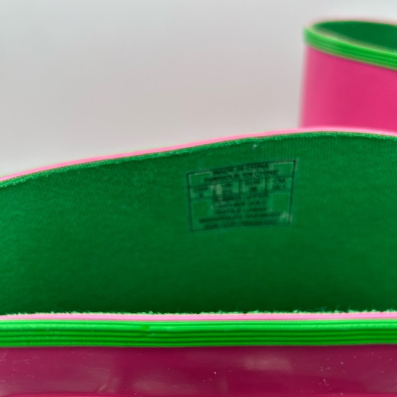 Polo Ralph Lauren, Size 6, Pink Rain Boot With Green Pony & Buckle - Picture 7 of 9